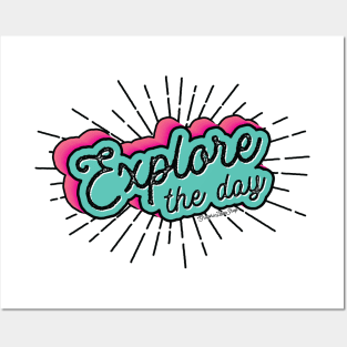 Explore the Day Typography © GraphicLoveShop Posters and Art